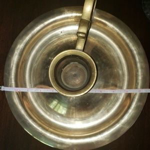 Large Brass Candle Holder (12 inch Diameter)